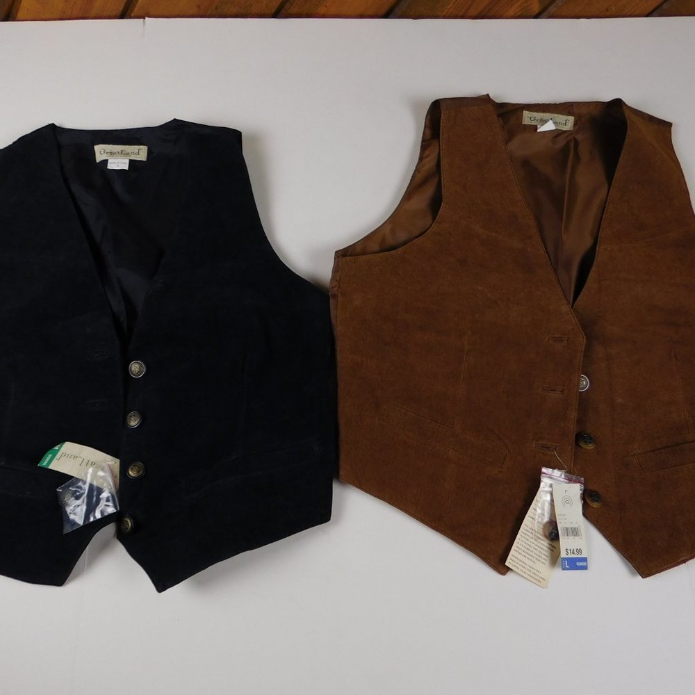 NWT Leather Vests